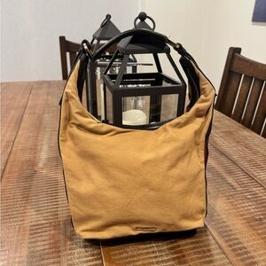 Gucci Beige Canvas Tote with Black Trim